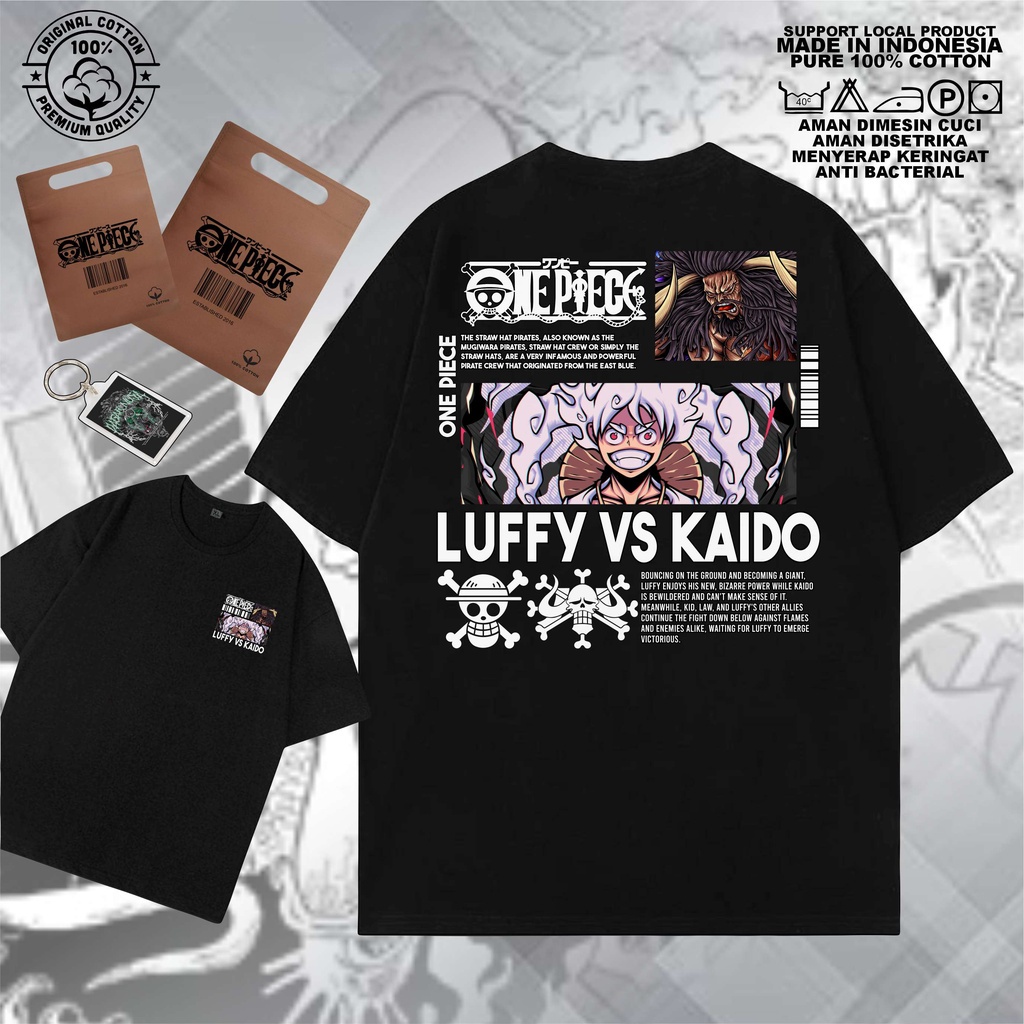 Kaos   One Piece LUFFY-KAIDO-STREET Kaos Luffy Gear Five Karakter One Piece Luffy VS Kaido Zoro King
