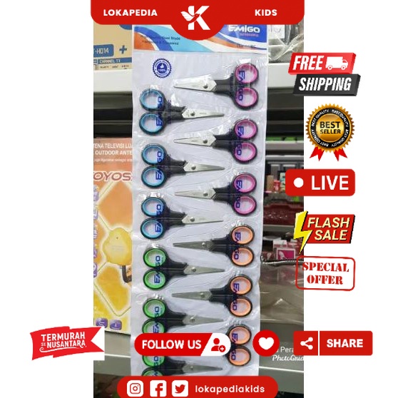 

[12 PCS] GUNTING KECIL MURAH MERK EMIGO BERKUALITAS