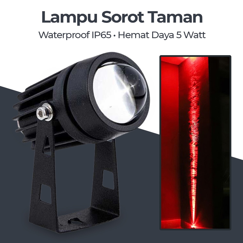 Lampu Sorot Taman Warna Warni - TaffLED Lampu Taman Hias Sorot Garden Spotlight Waterproof 90-240V 5