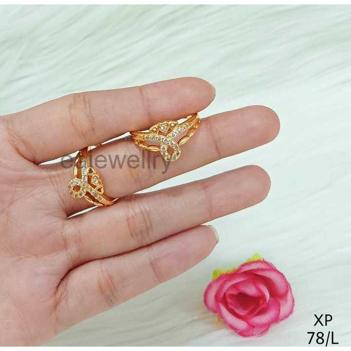 Cincin Wanita Gold Berlapis Emas 18 Karat Terbaru Realpict Asli