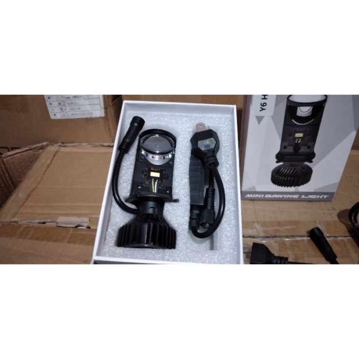 Y6 D Lampu Headlamp Led Projie H4 Mini Lens Y6 D 50 W