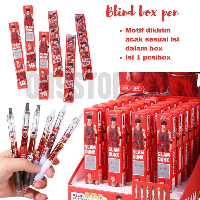 

Blind Box PulPen Karakter Lakilaki / Pulpen tinta hitam anak SD SMP 0.5mm