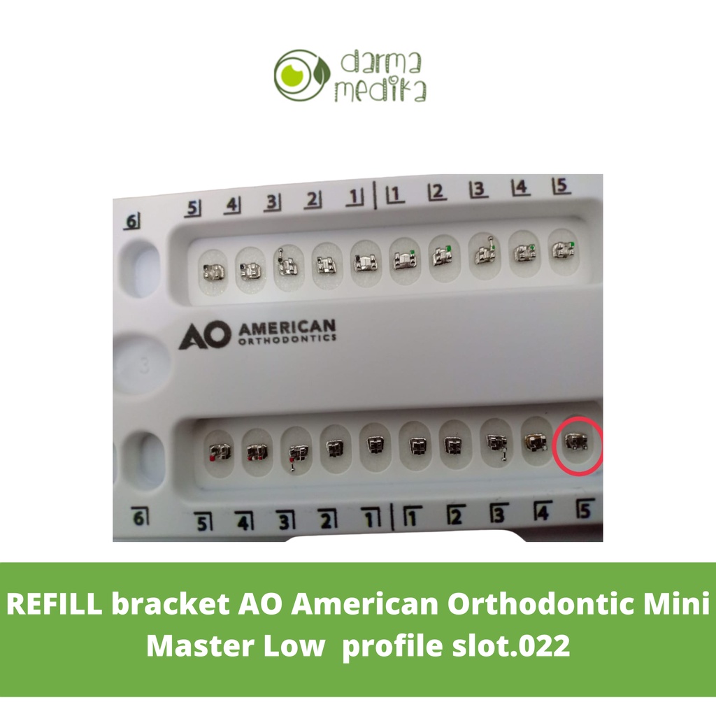 REFILL  Bracket  AO American Orthododntic Mini Master Low profile slot.022