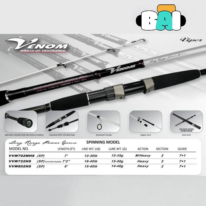 ROD VIPER VENOM WRATH - VVW702MHS