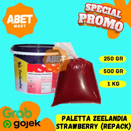 

Selai Paletta Excellent Zeelandia Strawberry 250 500 Gr 1 Kg - Repack