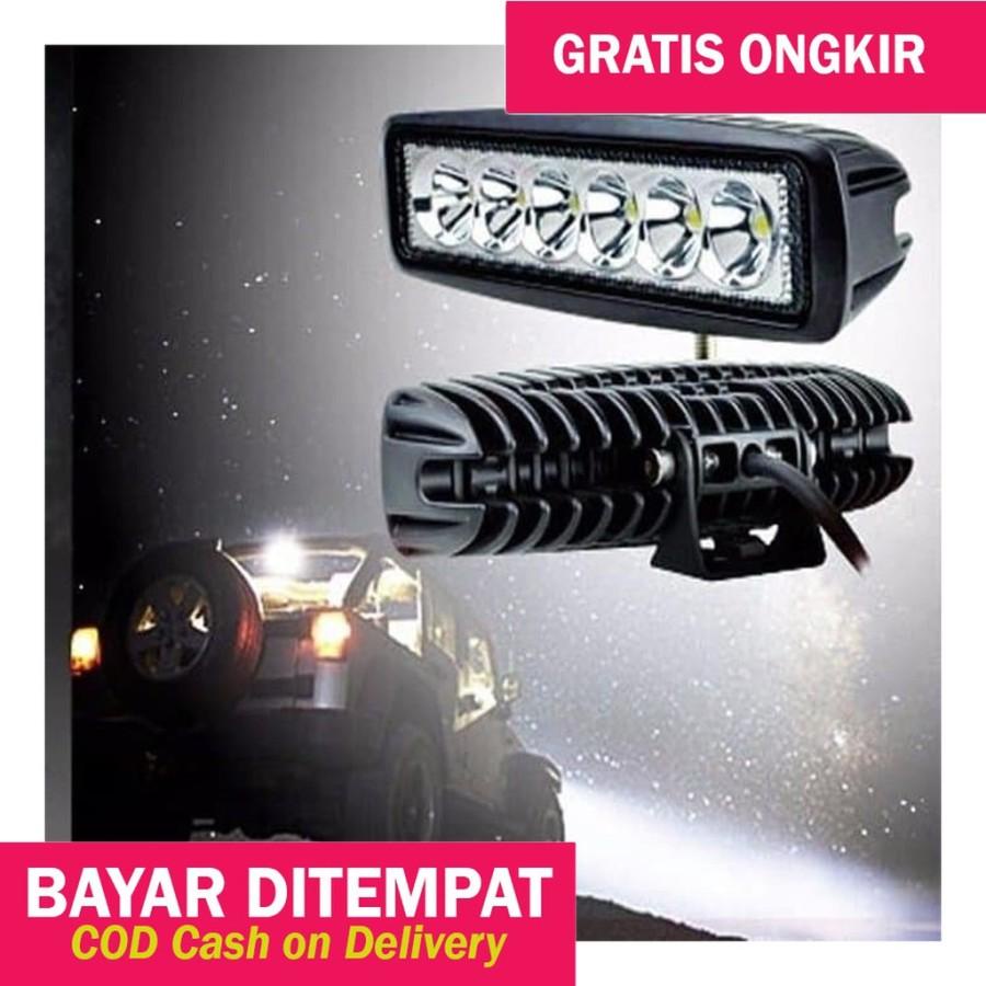 Lampu Led Motor Mobil Lampu Tembak LED 18 Watt 6 Mata/Titik