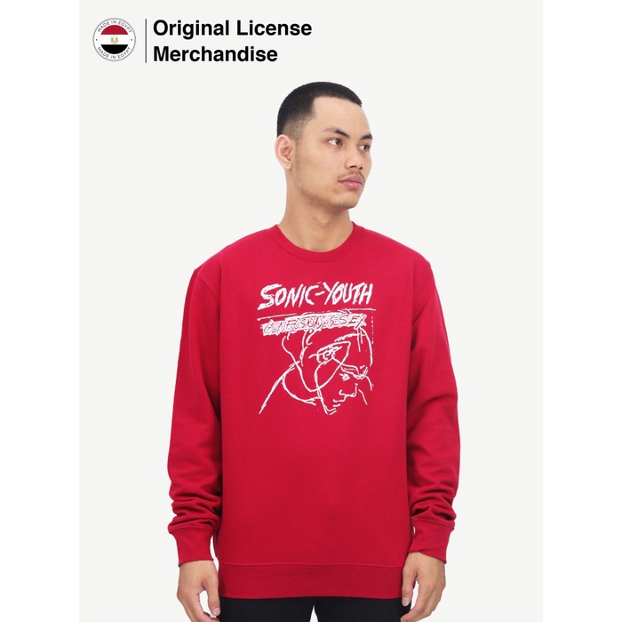 Sweatshirt Jaket Pria Wanita Import Band SONIC YOUTH Ori Confusion Is