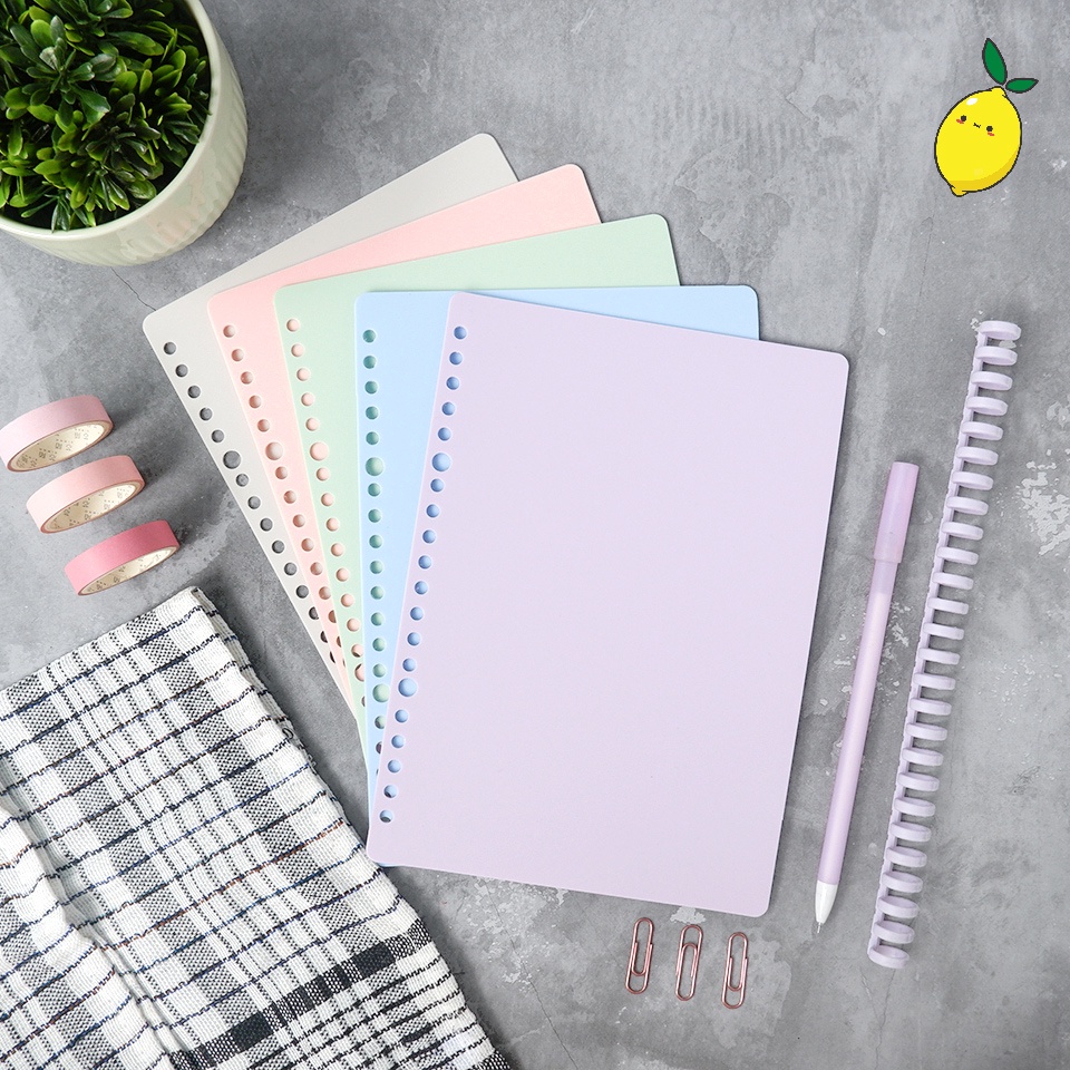 

Cover Binder A5 2pc DIY Minimalist Binder Covers Macaron A5