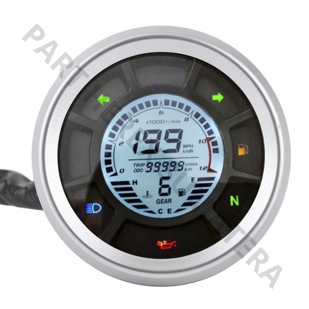 Speedometer Digital Bulat Universal Motor Custom Modifikasi Modif Speedo Spido Spedo Meter Spedomete