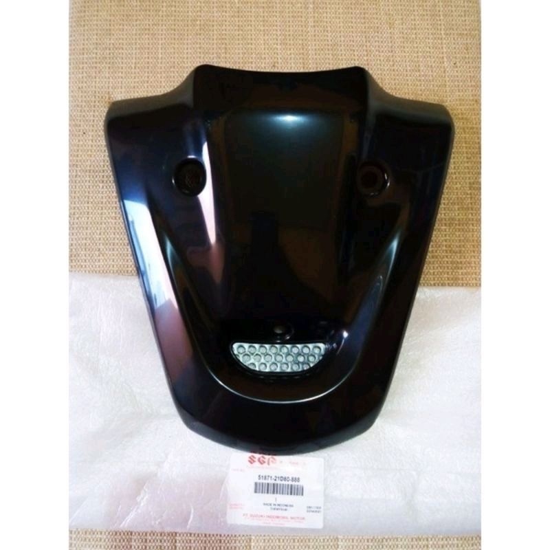 panel dada depan dasi tameng depan satria r satria s 2 tak lumba  warna hitam putih biru