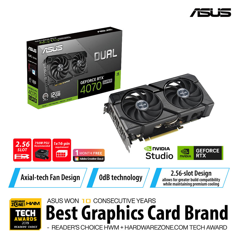 VGA ASUS RTX 4070 Super Dual Gaming 12GB