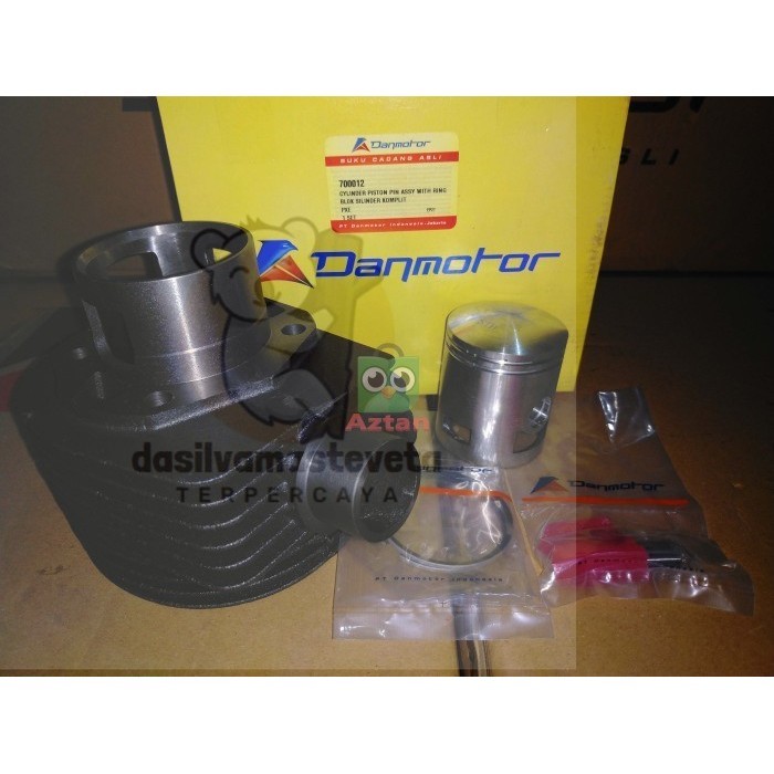 Cylinder Blok Seher Komplit Vespa PXE Excel Lubang 3 Danmotor Original