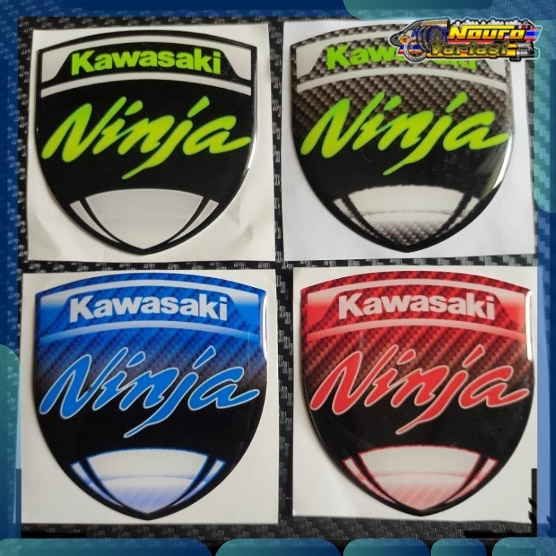 Stiker emblem timbul logo kawasaki ninja bagus