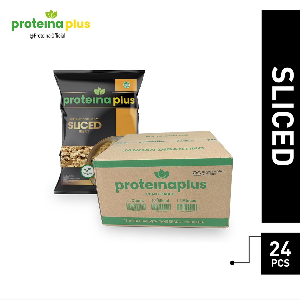 

Proteina Plus Sliced 1 Karton [24 pcs]/Protein Nabati / Daging Nabati