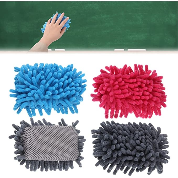 

4 Pieces Whiteboard Eraser Home School Blackboard Erase Tool Wash Wiping Remover Washable Sponge Dry Board Accessory