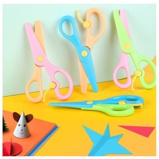 

COD / Instan PKU / ROUNDED SCISSORS / gunting anak plastik/ safety scissors/ ujung rounded/ gunting aman untuk anak