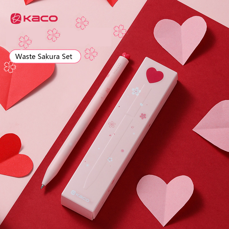 

KACO Kawaii Rotate Gel Pen канцелярия Caneta 0.5MM Black Ink قلم Stationery Fluent Writing High Capacity for School Office ﻿