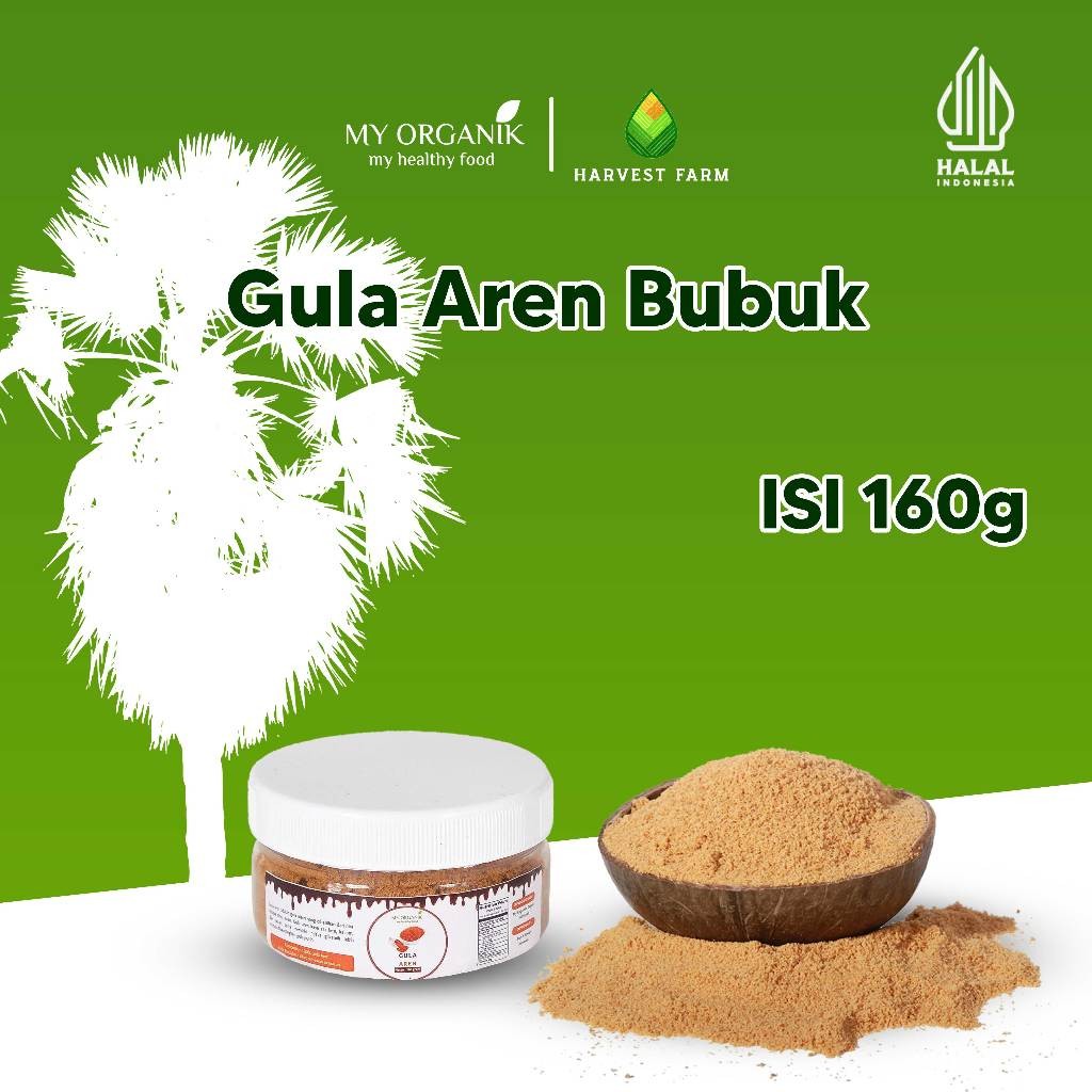 

My Organik Aren Bubuk Organik Palm Sugar Gula Semut Tanpa Campuran 160gr