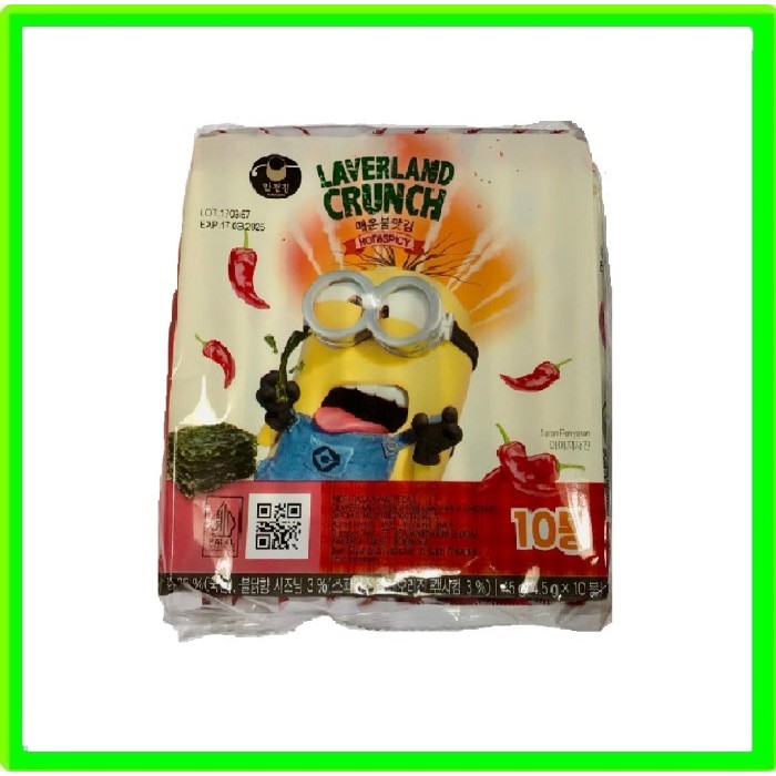 

READY STOCK!!! Laverland crunch seaweed korea / snack seaweed by manjun rasa sea salt - ECOPACK BULDAK
