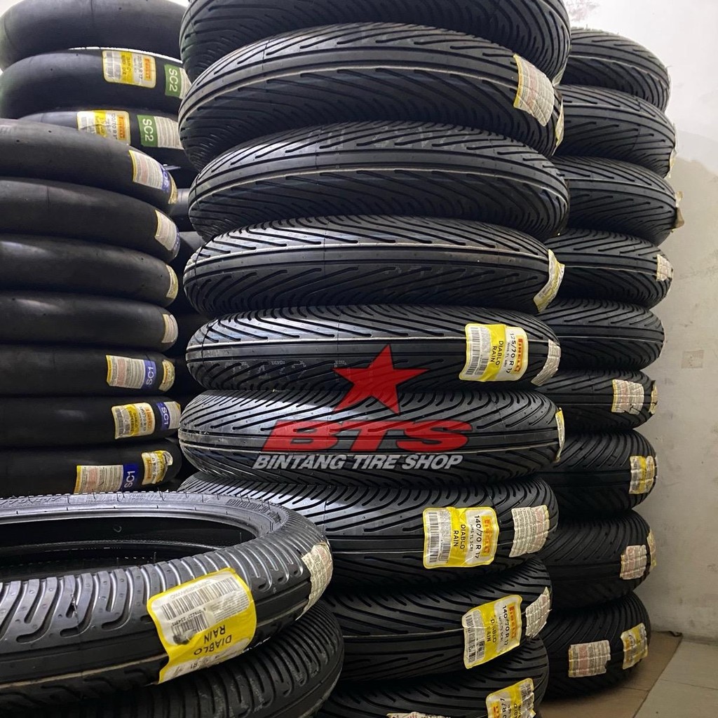 Ban Pirelli Diablo Rain 100/70-17 110/70-17 120/70-17  125/70-17 140/70-17 200/60-17 Ban Tubles Soft