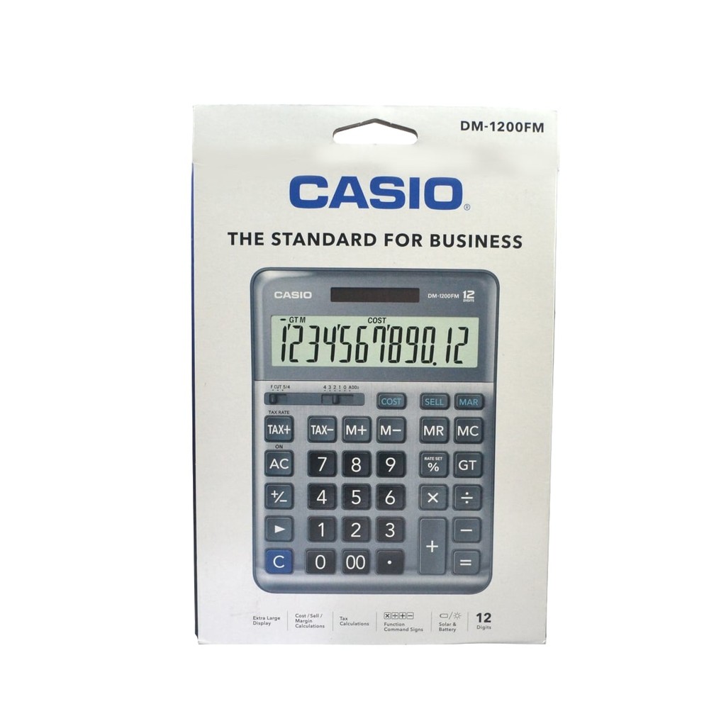 

Kalkulator 12 Digit Casio DM-1200FM Calculator Desktop Original