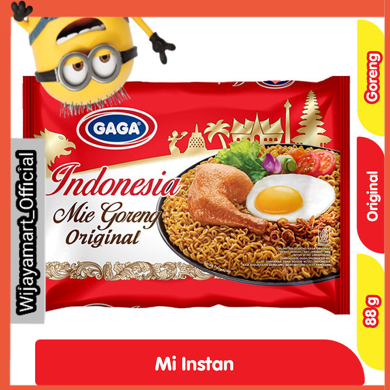 

Gaga Mi Goreng Instan Indonesia Original 88 g