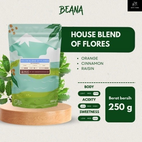 

House Blend of Flores Coffee Roasted Beans | Blend Kopi Robusta Arabica 250gr - Beana Roastery Semarang