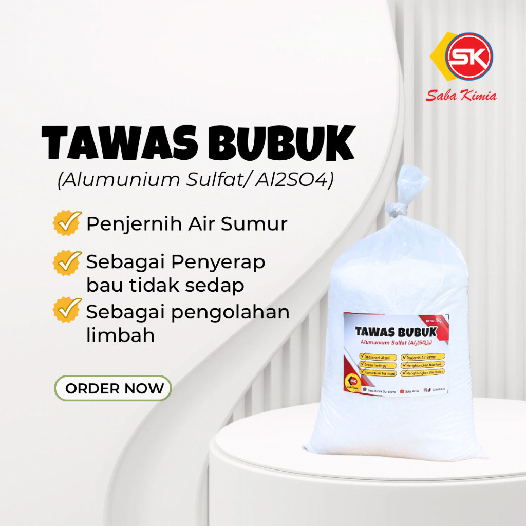 Tawas Bubuk/Alumunium Sulfat Powder 1Kg/ Al2SO4