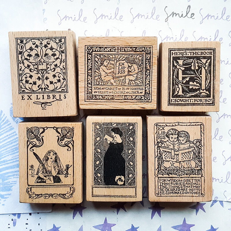 

Stamp Scrapbooking Bookplate Ex Libris Library Card Book Lovers Diary Decoration Wooden Stamps stationery