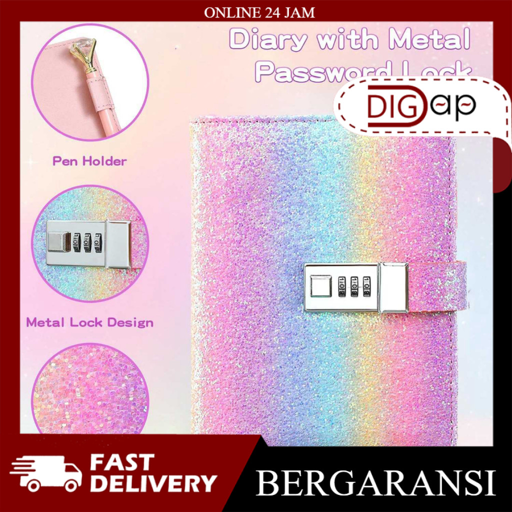 

DIGAP - Buku Diary Notebook Catatan Jurnal B6 256 Halaman with Lock