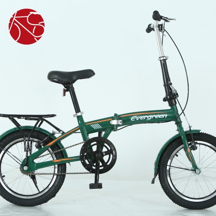 Sepeda Lipat 16 Anak & dewasa Evergreen - Hitam