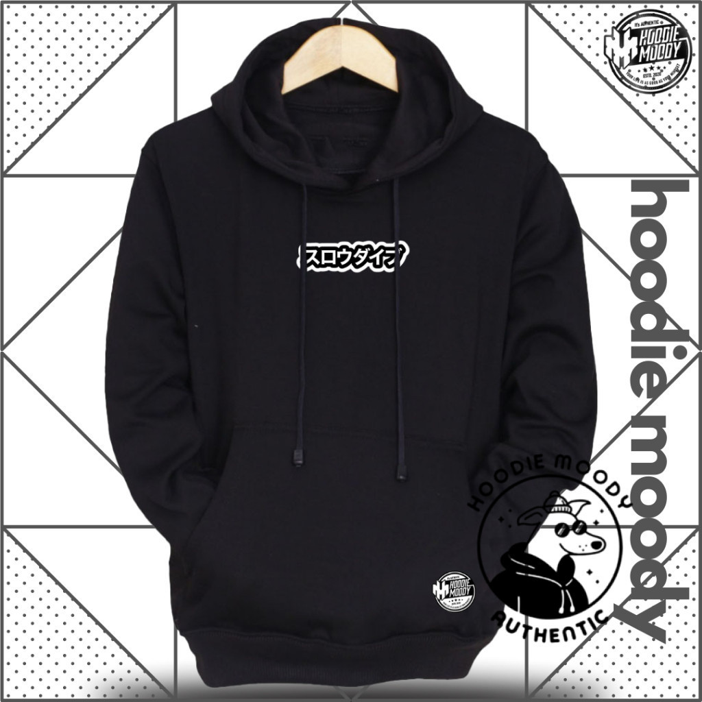 HOODIE.MOODY Jaket Hoodie pria wanita Sweater hodie cowo cewe keren kanji jepang fleece warna Mint h