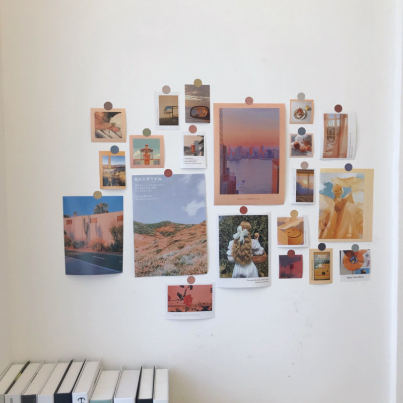 

Ins Setting Sun Postcard 20 Sheets Aestheticism Retro Art Decorative Card Small Poster Creative Diy Background Wall Sticker