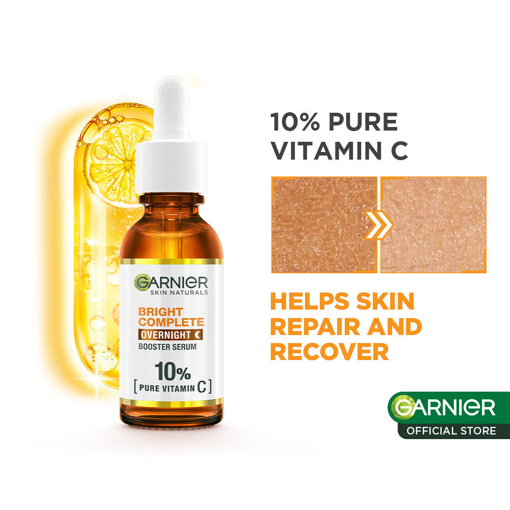 Garnier Bright Complete Vitamin C Day & Night Serum Kit – Paket Serum Pagi & Malam dengan 2x Vitamin