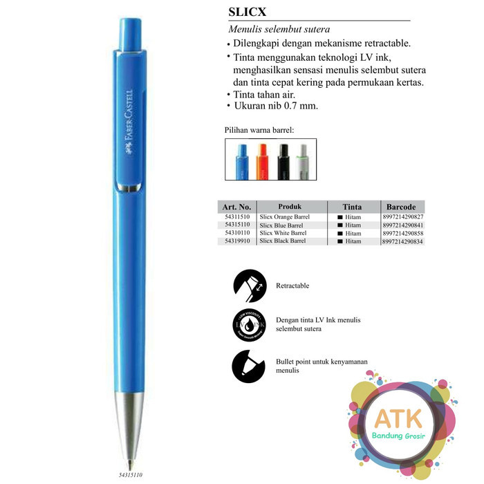 

Pulpen Faber Castell Slicx 4 Barrel Grosir Murah