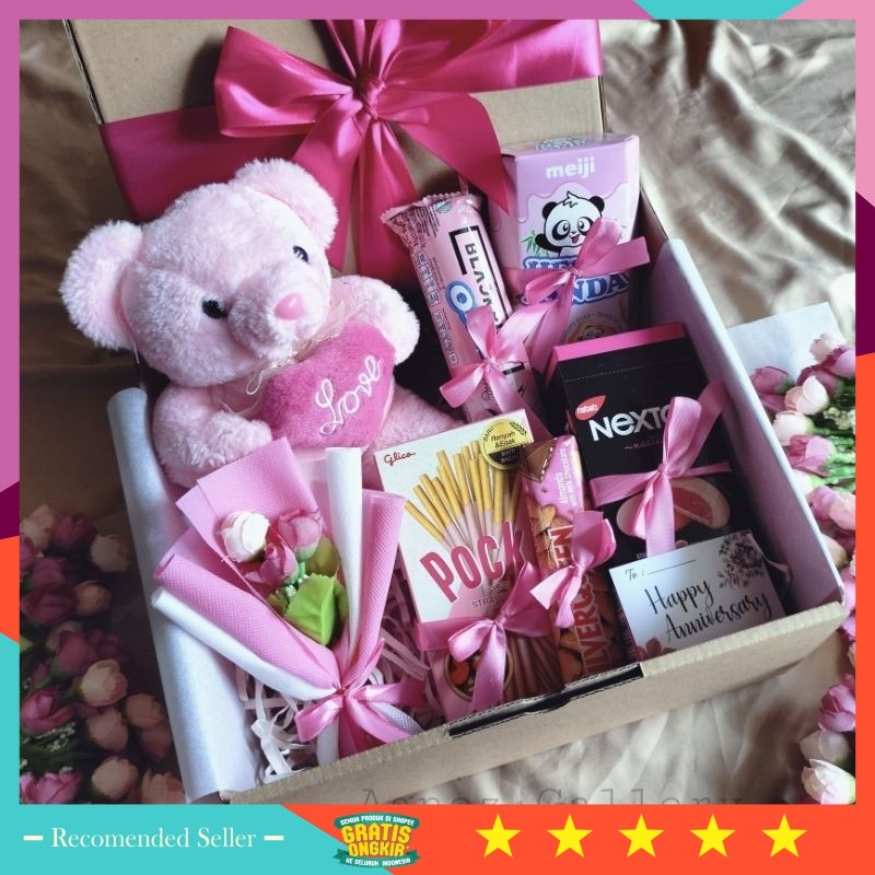 

hampers murah valentine anniversary kekinian coklat boneka lucu keren /Hampers Coklat Snack Box / Kado Valentine Ulang Tahun Wisuda Natal / Souvenir Ulang Tahun / Snack