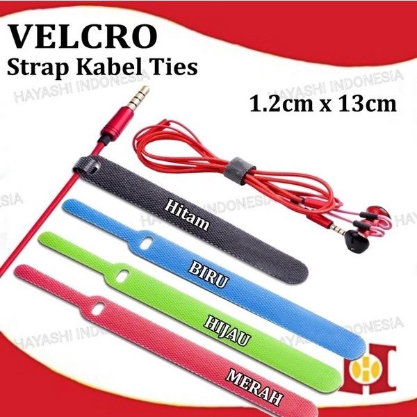 

Velcro Cable Tie Tis Organizer Strap Pengikat Penjepit Tali Ikat Kabel