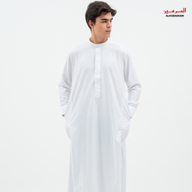 [HOT NEW] AL Haramain Jubah / Gamis Pria Dewasa Slimfit Manset Premium Series Resleting (1091) / Jub