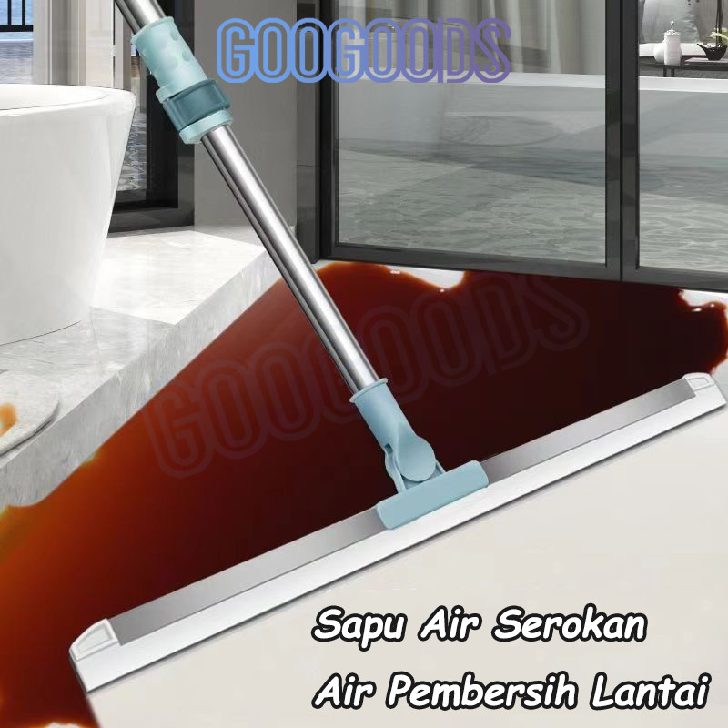 Sapu Wiper 3-in-1 Serbaguna dengan Tongkat Adjustable untuk Lantai, Kaca, dan Permukaan Basah