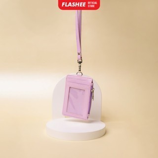 

[BIG SALE] Lanyard Retsleting Name Tag ID Card Holder Kulit Sintetis Mewah - Ungu Lilacv2