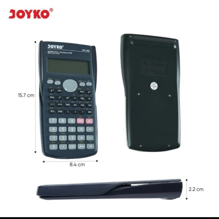 

[CLAUDEMM] Scientific Calculator / Kalkulator Ilmiah JOYKO CC-23 240 Functions - Abu-abu