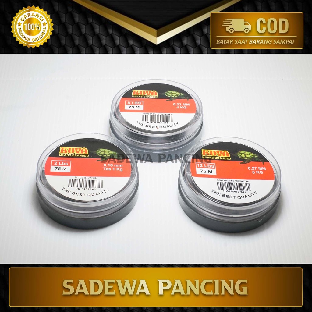 Senar Pancing Cap Kuya Asli 75M/ Nilon Cap Kuya/ Senar Cepuk/ Senar Anti Kriting/ Senar Ikan Mas/ Se