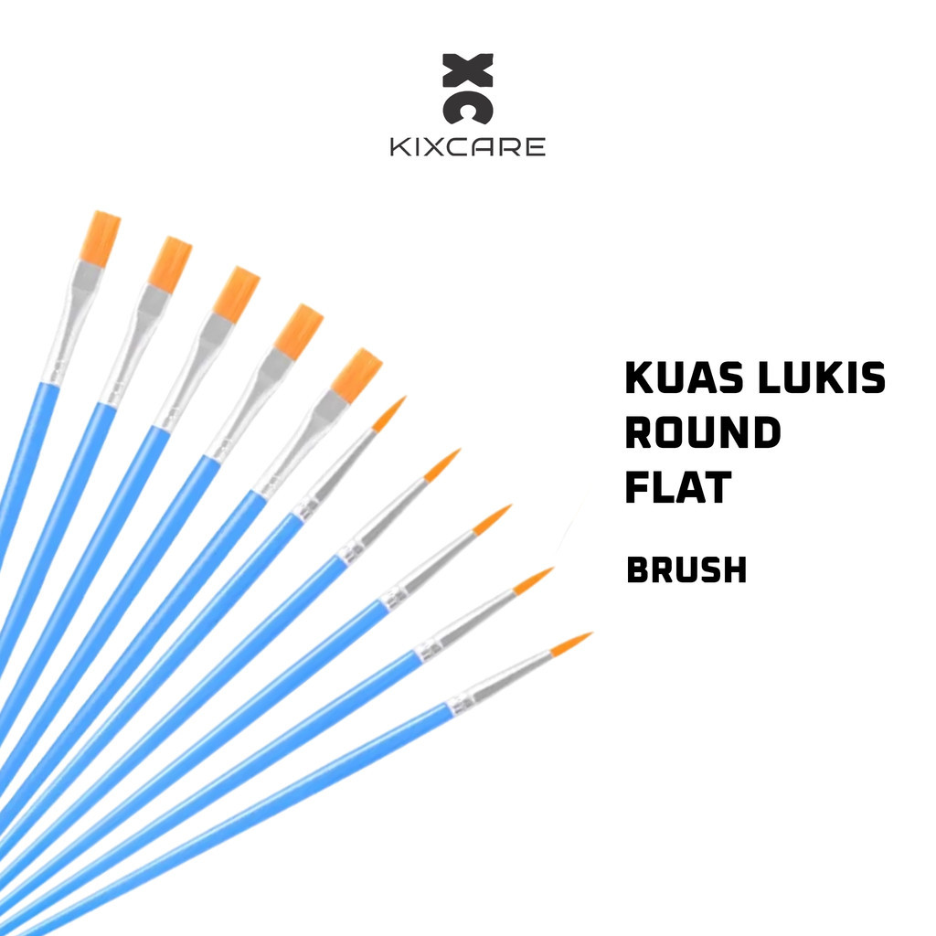 

Kixcare Shoes - Kuas Lukis Flat / Round Brush Lukis Kecil Lancip Cat Sepatu Original