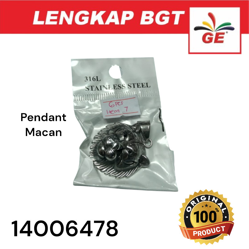 Liontin Macan Stainless Steel 316L – Aksesoris Kalung Gagah & Elegan - 14006478