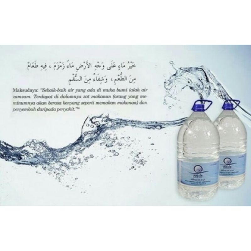 

Air zam zam 5 liter asli / oleholeh haji dan umrah / air zamzam original