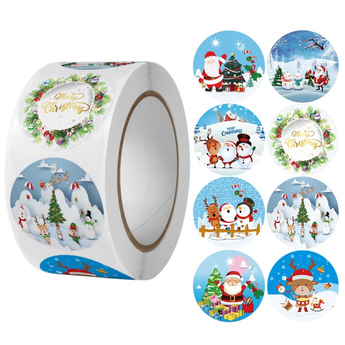 

Tape Isolasi Stiker Motif Hari Natal "Merry Christmas" (500 Stiker)