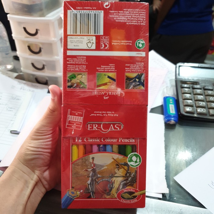 

[New] Pensil warna faberCastell 12s pendek