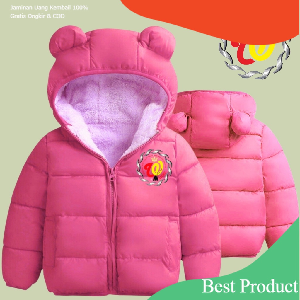 Jaket Anak Bulu Jaket Anak Perempuan 1-12 Tahun Jaket Anak Laki Laki Jaket Winter Anak Jaket Tebal A
