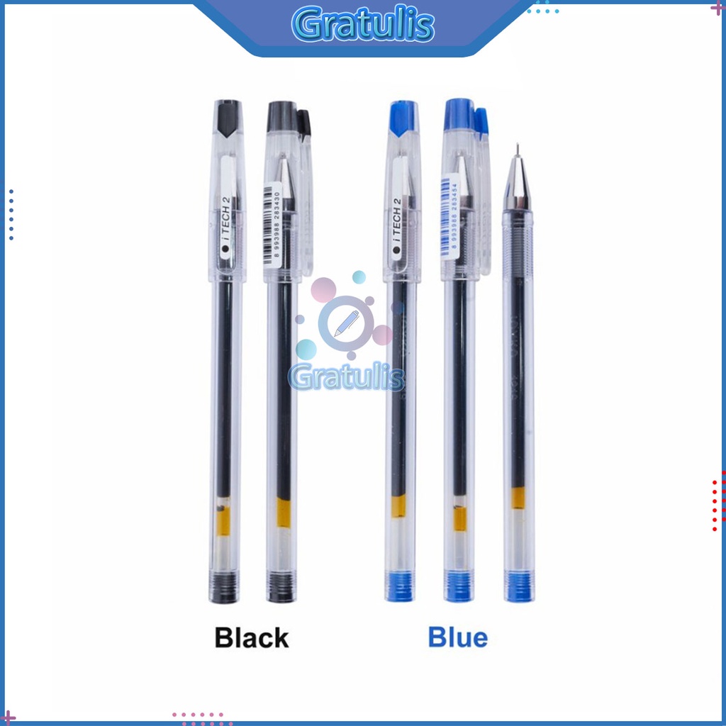 

BALL PEN GEL 1 PCS ITECH 2 JOYKO [GP-266] / PULPEN PENA HITECK ASLI WARNA HITAM DAN BIRU 1 BUAH