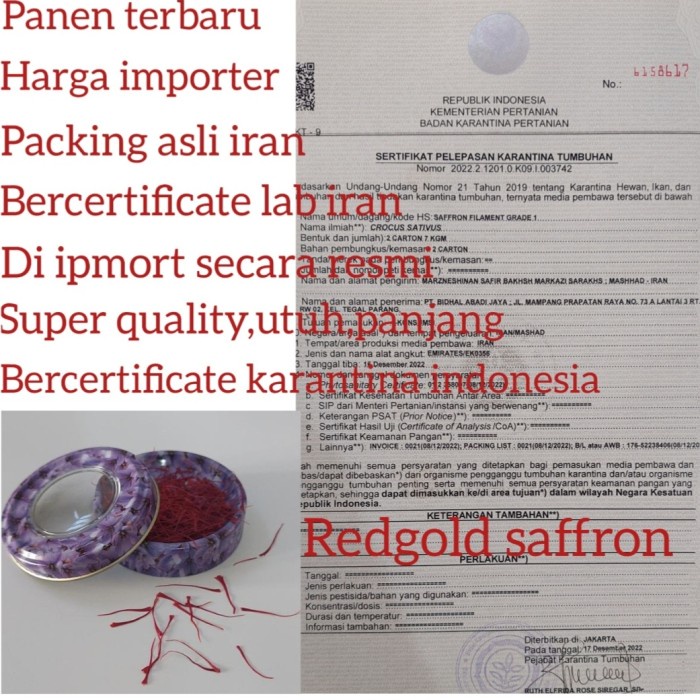 

New Produk premium saffron supernegin grade A+,1GRAM